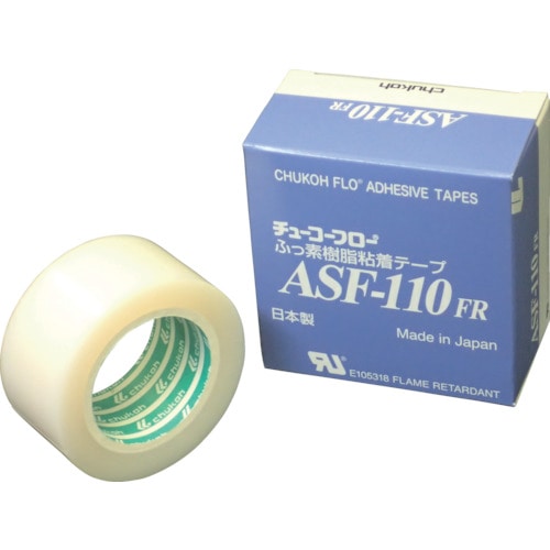 トラスコ中山 チューコーフロー フッ素樹脂フィルム粘着テープ ASFー110FR 0.13t×30w×10m(ご注文単位1巻)【直送品】