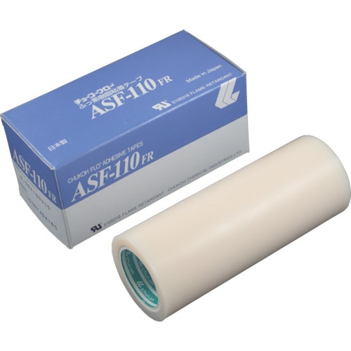 トラスコ中山 チューコーフロー フッ素樹脂フィルム粘着テープ ASFー110FR 0.18t×150w×10m(ご注文単位1巻)【直送品】
