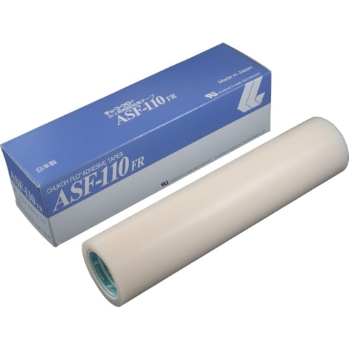 トラスコ中山 チューコーフロー フッ素樹脂フィルム粘着テープ ASFー110FR 0.18t×250w×10m(ご注文単位1巻)【直送品】
