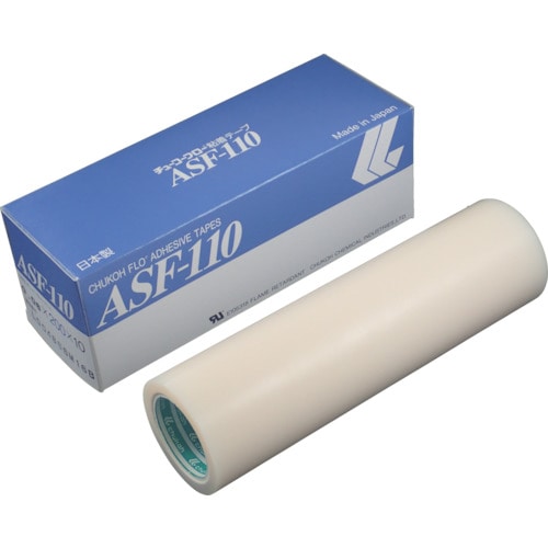トラスコ中山 チューコーフロー フッ素樹脂フィルム粘着テープ ASFー110FR 0.23t×200w×10m(ご注文単位1巻)【直送品】
