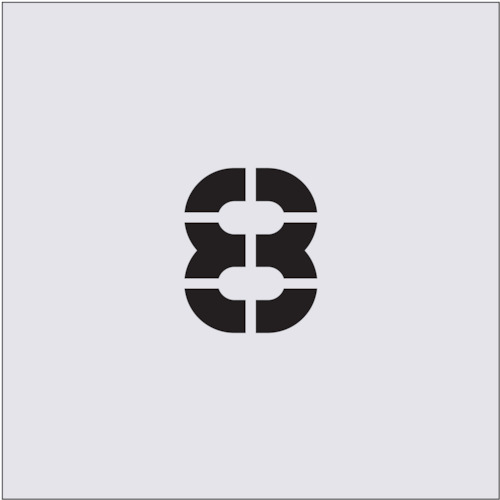 トラスコ中山 IM ステンシル 8 文字サイズ50×40mm(ご注文単位1枚)【直送品】