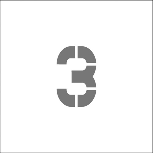 トラスコ中山 IM ステンシル マグネット 3 文字サイズ50×40mm(ご注文単位1枚)【直送品】