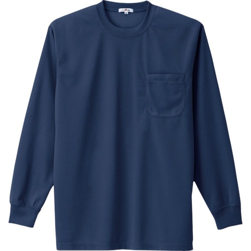 トラスコ中山 アイトス 吸汗速乾クールコンフォート 長袖Tシャツ男女兼用 ネイビーLL(ご注文単位1着)【直送品】