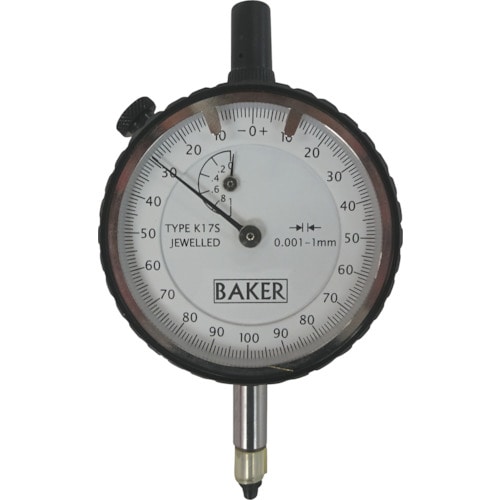トラスコ中山 BAKER 高精度ダイヤルゲージ タイプK17S 0.001mm(ご注文単位1個)【直送品】