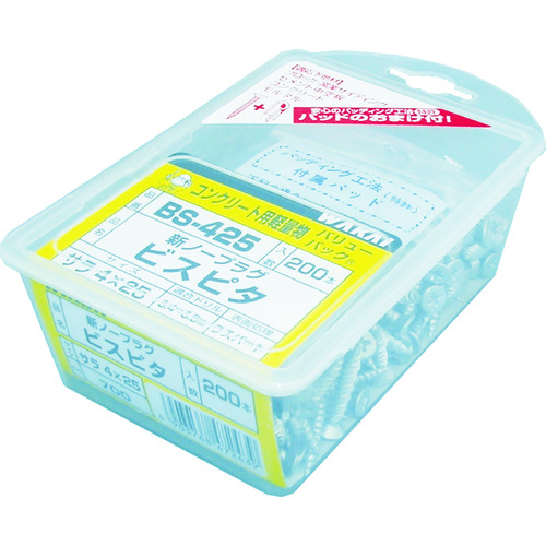 トラスコ中山 WAKAI ビスピタサラ4×25 (200本入)(ご注文単位1パック)【直送品】