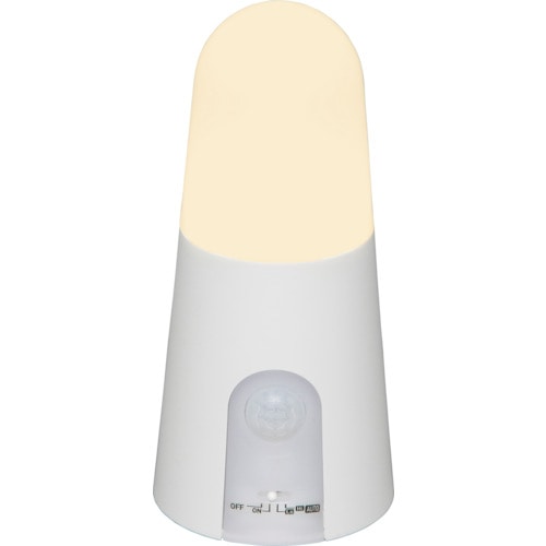 トラスコ中山 IRIS 522484 乾電池式LED屋内センサーライト ホワイト スタンドタイプ 電球色(ご注文単位1台)【直送品】