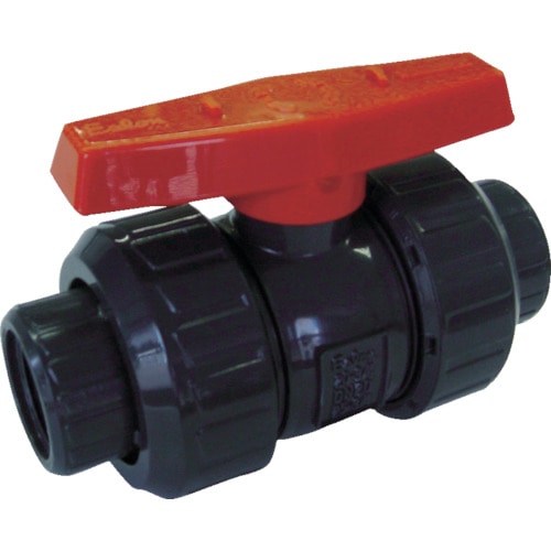 トラスコ中山 エスロン 塩ビ製ボールバルブ ねじ込み式 本体PVC OリングEPDM 50 長さ197mm×高さ167mm(ご注文単位1個)【直送品】