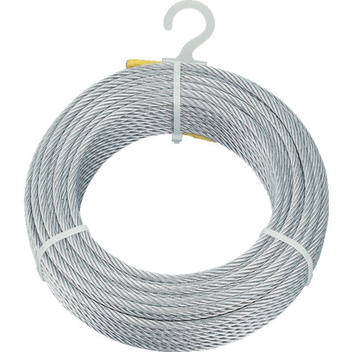 トラスコ中山 TRUSCO メッキ付ワイヤロープ Φ8mmX10m(ご注文単位1巻)【直送品】