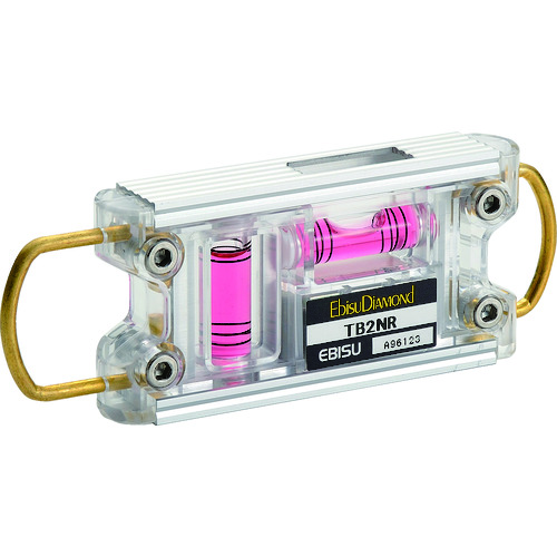 トラスコ中山 エビスダイヤモンド 水平器 トビレベル-2 シルバー/レッド(ご注文単位1個)【直送品】
