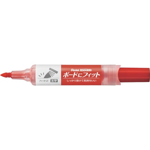 トラスコ中山 ペンテル ノックル ボードにフィット 太字 赤（ご注文単位1本）【直送品】