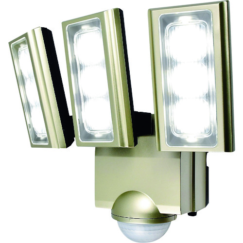 トラスコ中山 ELPA 防犯用センサーライト AC LEDセンサーライト 3灯（ご注文単位1台）【直送品】