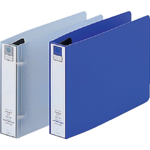 トラスコ中山 リヒト リング式ファイル B6 Eリングファイル(ヨコ型) 青(ご注文単位1冊)【直送品】