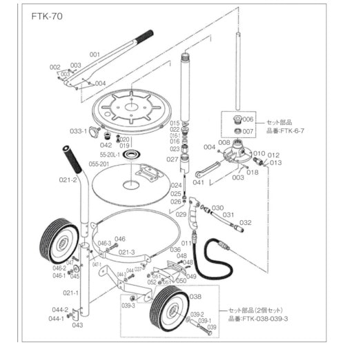 トラスコ中山 TRUSCO ハンドルブリケーターFTK-70用 ワイヤー(ご注文単位1個)【直送品】