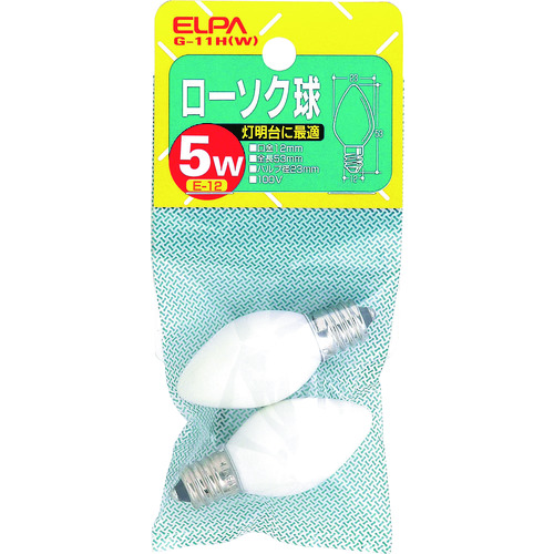 トラスコ中山 ELPA ローソク球白(ご注文単位1個)【直送品】