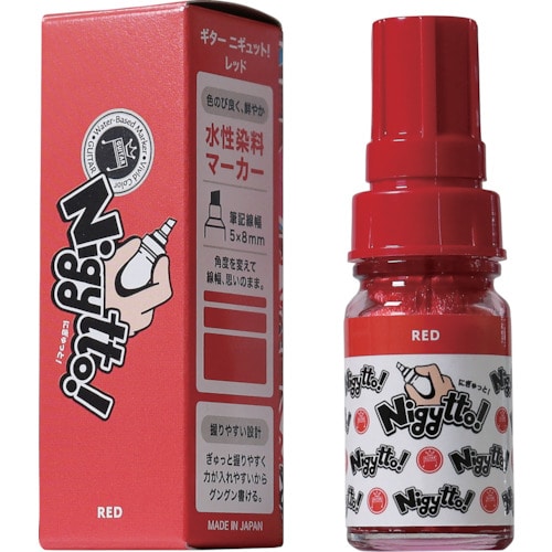 トラスコ中山 マジックインキ ギター ニギュット レッド(ご注文単位1本)【直送品】