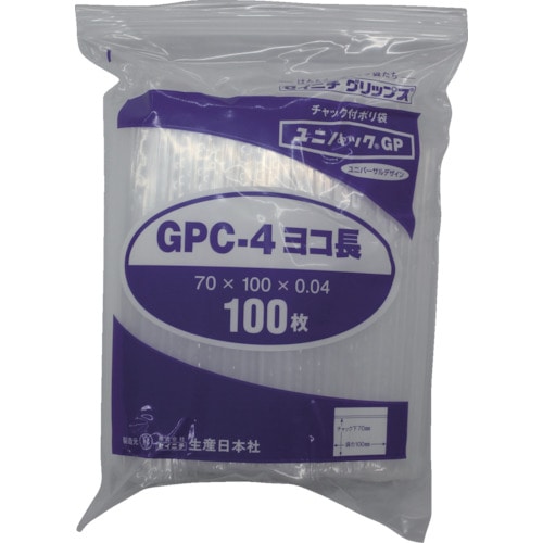 トラスコ中山 セイニチ 「ユニパックGP」C-4 ヨコ長 70×100×0.04 100枚入（ご注文単位1袋）【直送品】