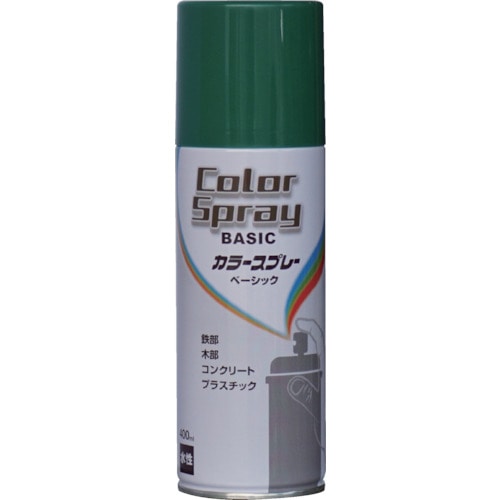 トラスコ中山 ニッぺ 水性カラースプレー ベーシック 400ml グリーン HKU016(ご注文単位1本)【直送品】