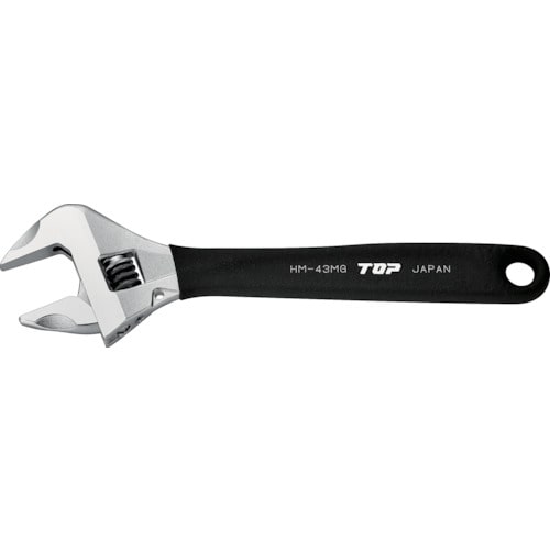 トラスコ中山 TOP ワークワイド(ガタ無しモンキレンチ)グリップ付 258-0032(ご注文単位1個)【直送品】