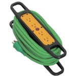 トラスコ中山 日動 ハンドリール 100V 3芯×10m 緑 アース付(ご注文単位1台)【直送品】