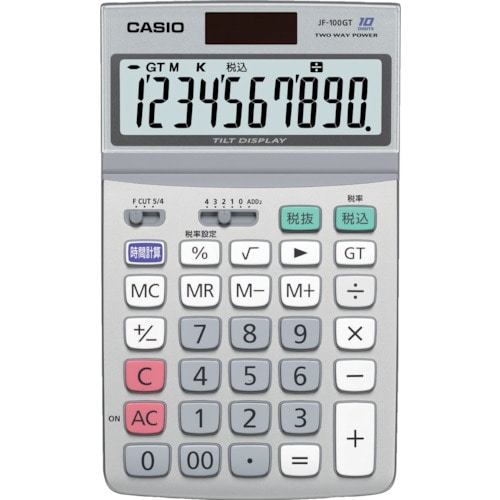 トラスコ中山 カシオ ジャストタイプ電卓 134-9068(ご注文単位1台)【直送品】