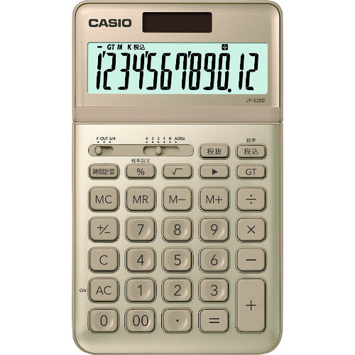 トラスコ中山 カシオ スタイリッシュ電卓(ジャストタイプ12桁) 137-2680(ご注文単位1台)【直送品】