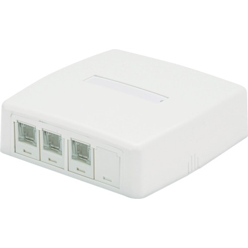 トラスコ中山 パンドウイット CAT6スプリングシャッター付きローゼットキット 4個口(3ジャック+1ブランク) 白 JOQ3BH600(ご注文単位1個)【直送品】
