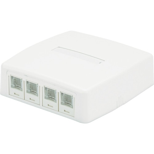 トラスコ中山 パンドウイット CAT5Eスプリングシャッター付きローゼットキット 4個口 白 JOQ4H500(ご注文単位1個)【直送品】