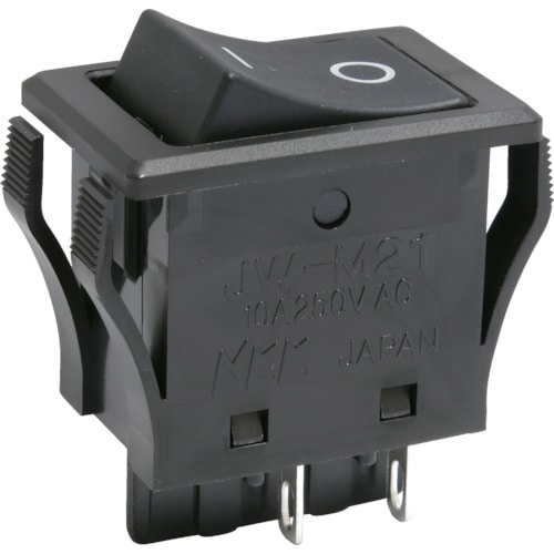 トラスコ中山 NKKスイッチズ ロッカスイッチ JW-Mシリーズ 2極 ON-OFF(ご注文単位1個)【直送品】