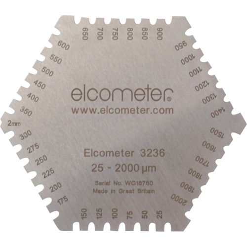トラスコ中山 elcometer 六角形ウェットフィルム膜厚計 107-1220(ご注文単位1枚)【直送品】