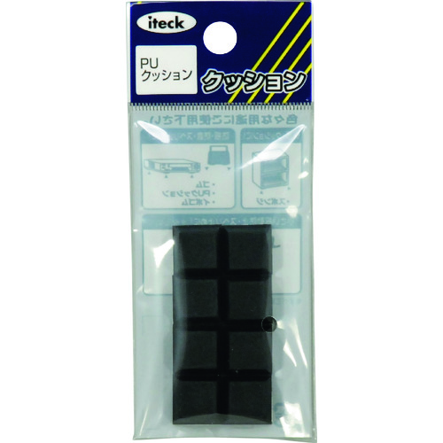 トラスコ中山 光 ウレタンクッション 黒 8P(ご注文単位1パック)【直送品】