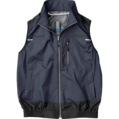 トラスコ中山 空調服 冷却上着 遮熱フルハーネス空調ベスト KU92120 ダークブルー 4L(ご注文単位1着)【直送品】
