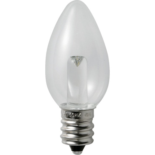 トラスコ中山 ELPA 電球(LED) LED電球ローソク形E12 明るさ18lm クリア昼白色相当(ご注文単位1個)【直送品】