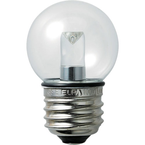 トラスコ中山 ELPA 電球(LED) LED電球G40形防水E26 明るさ60lm クリア昼白色相当(ご注文単位1個)【直送品】