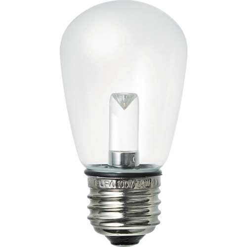 トラスコ中山 ELPA 電球(LED) LED電球サイン形防水E26 明るさ55lm クリア電球色相当(ご注文単位1個)【直送品】