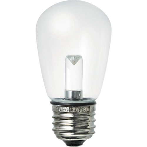 トラスコ中山 ELPA 電球(LED) LED電球サイン形防水E26 明るさ60lm クリア昼白色相当(ご注文単位1個)【直送品】