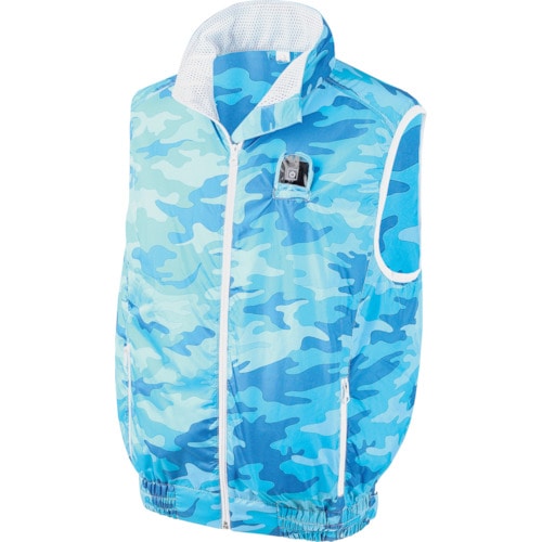 トラスコ中山 室谷 KAZEKURU 空調エアコン服ベスト ブルー LLー3Lサイズ(ご注文単位1着)【直送品】