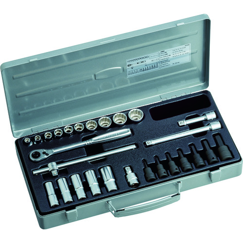 トラスコ中山 TONE ミックスソケットレンチセット 27pcs(ご注文単位1セット)【直送品】