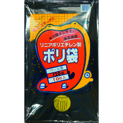 トラスコ中山 積水 120型ポリ袋 黒 #120ー2(ご注文単位1袋)【直送品】