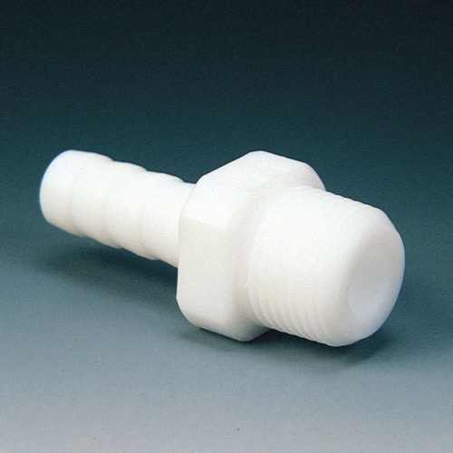 トラスコ中山 フロンケミカル PTFE ハーフオスチューブジョイント 竹の子外径8φ×R1/4(ご注文単位1個)【直送品】