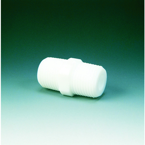 トラスコ中山 フロンケミカル フッ素樹脂(PTFE) ニップル R1/8XR1/8(ご注文単位1個)【直送品】