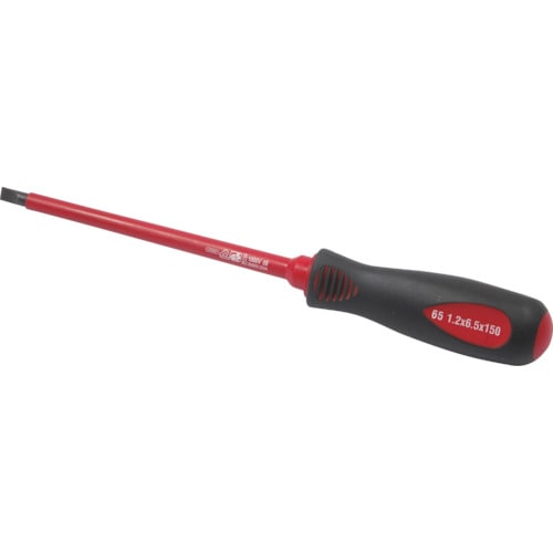 トラスコ中山 Tech-EV 絶縁ドライバー スクリュードライバー -6.5×150mm(ご注文単位1本)【直送品】