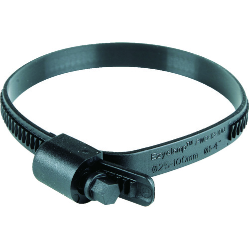 トラスコ中山 HCL 樹脂製ホースバンド Ezyclamp 締付径25.0~100.0mm 対辺8.0mm ナイロン66(ご注文単位1袋)【直送品】