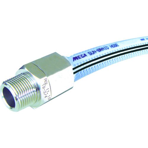 トラスコ中山 十川 MEGAサンブレーホース 15×22mm 20m (専用継手付)(ご注文単位1巻)【直送品】
