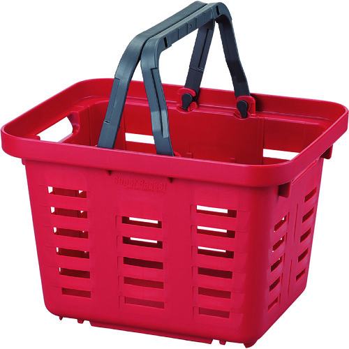 トラスコ中山 リングスター スーパーバスケット レッド(ご注文単位1個)【直送品】