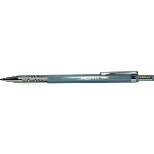トラスコ中山 フエキ FKシャープペンシル 2.0mm グレー(ご注文単位1本)【直送品】
