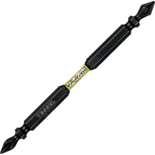 トラスコ中山 ベッセル ササキスボ トーションビット 2本組 SS14 (+)1×110mm(ご注文単位1パック)【直送品】