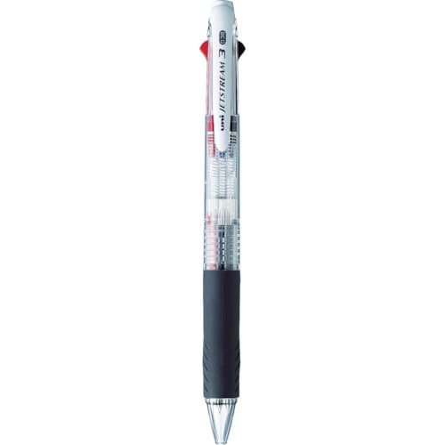 トラスコ中山 uni ジェットストリーム3色ボールペン 透明 116-0020(ご注文単位10本)【直送品】