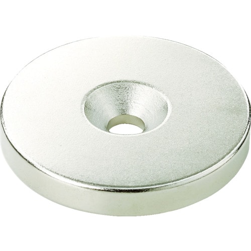 トラスコ中山 TRUSCO ネオジム丸形磁石 皿ネジ穴付 外径15mmX5mm M4 1個入(ご注文単位1個)【直送品】