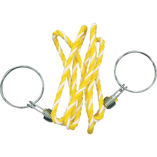 トラスコ中山 TRUSCO コーン用ロープ 標識 黄×白 12mmX2m(ご注文単位1本)【直送品】