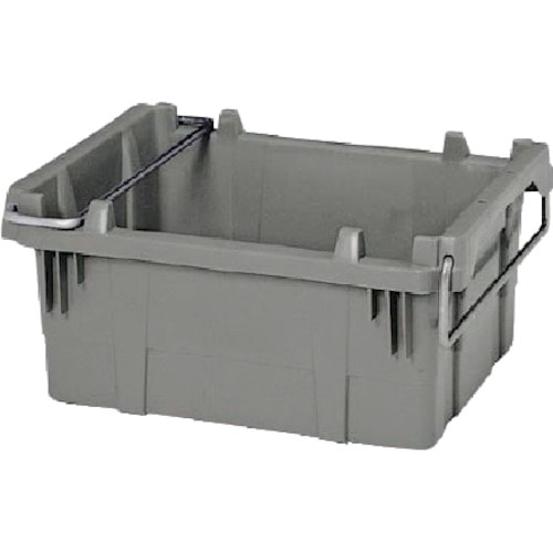 トラスコ中山 積水 TH型コンテナ(取っ手付) TH-25 グレー(ご注文単位1個)【直送品】